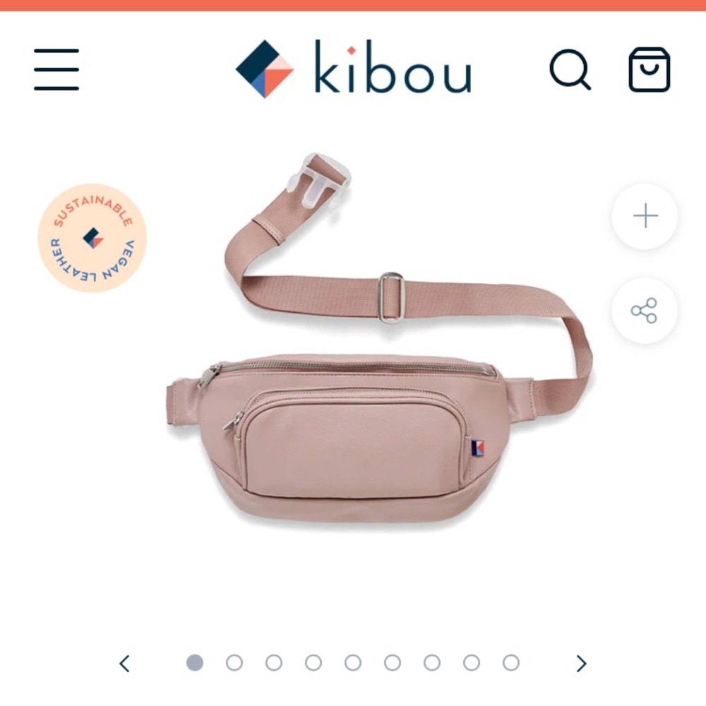 NWOT:Kibou Vegan Leather diaper belt bag